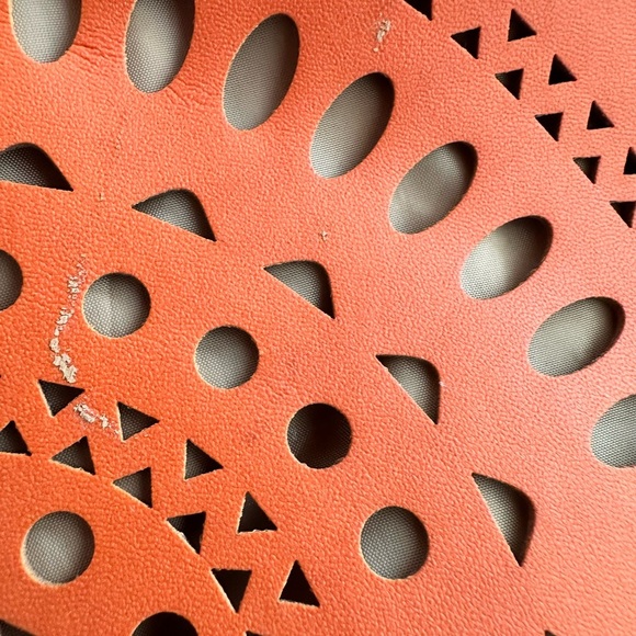 Neiman Marcus Orange Leather Tote Bag - Picture 12 of 12